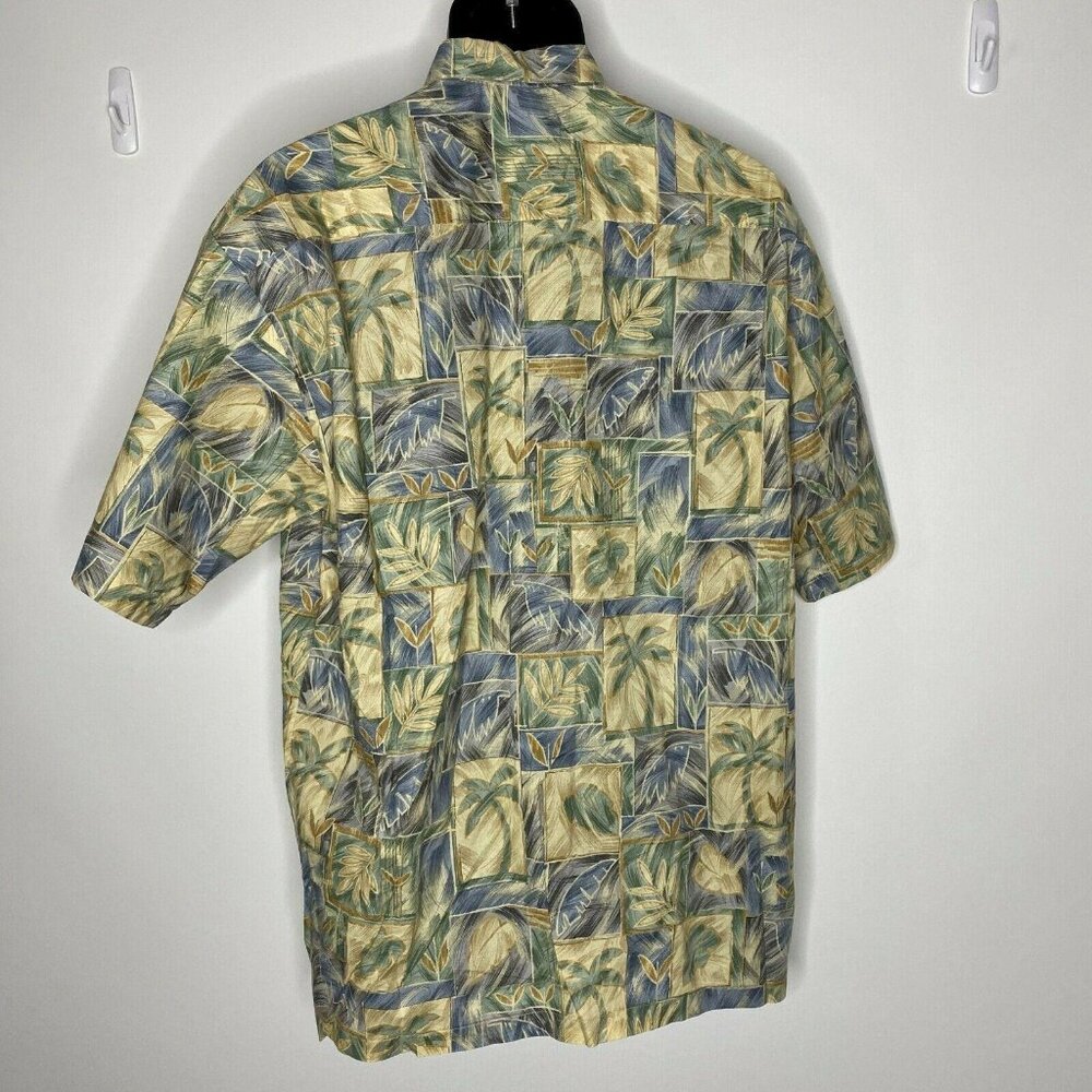 Tori Richard Hawaiian shirt Mens L Beige Cotton Lawn Aloha Vacation - Picture 3 of 8